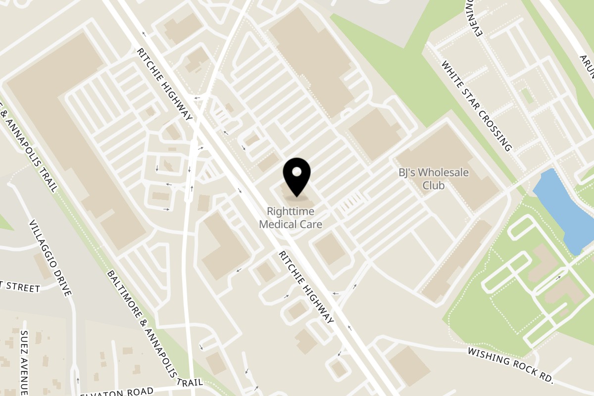 Map showing the location of Founders Tavern & Grille on 8125 Ritchie Hwy p in Pasadena